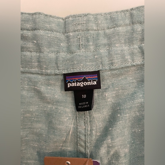 Patagonia Women’s Island Hemp Shorts 4” Button Close Beryl Green S 10 - Picture 3 of 6
